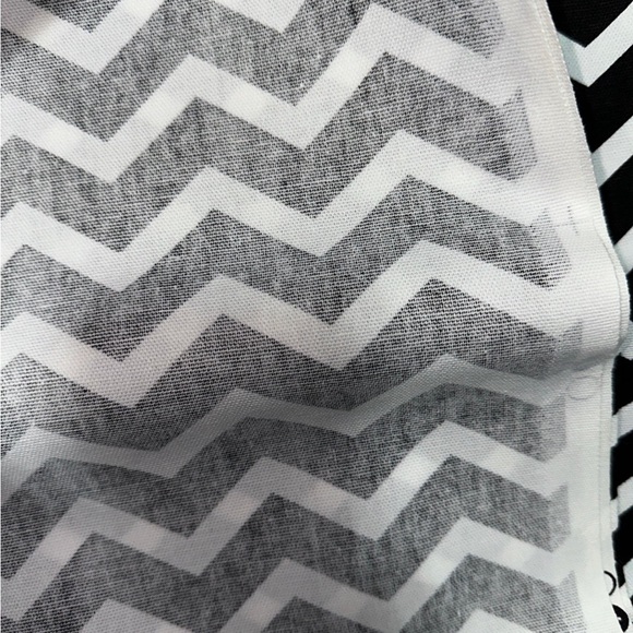 Chevron Black Cotton Canvas Fabric - Picture 2 of 2